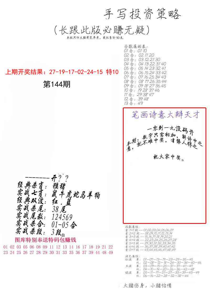 144期手写投资策略[图]