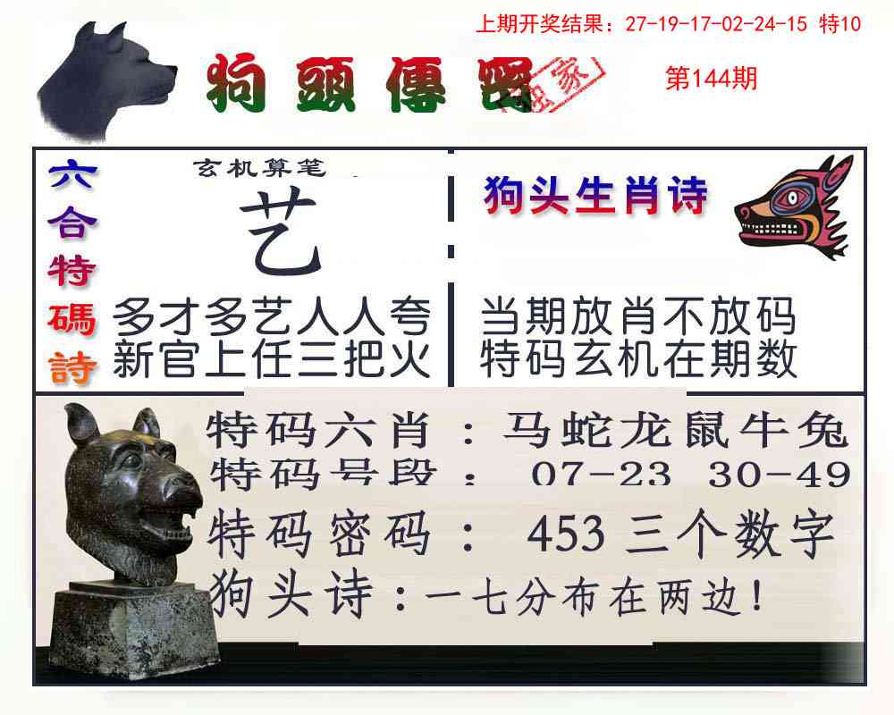 144期狗头传密[图]