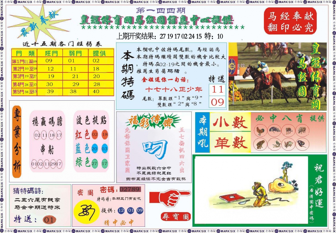 144期体育网马经图[图]