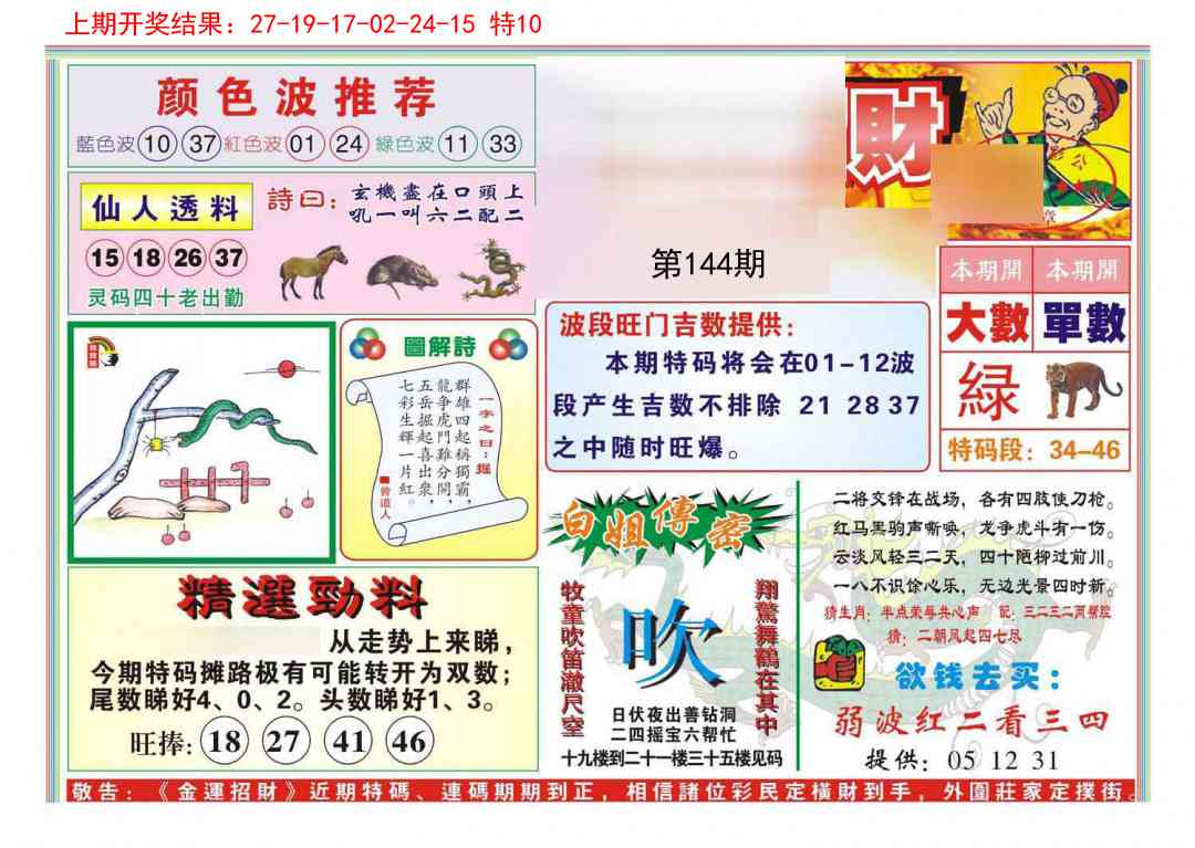 144期金运招财[图]