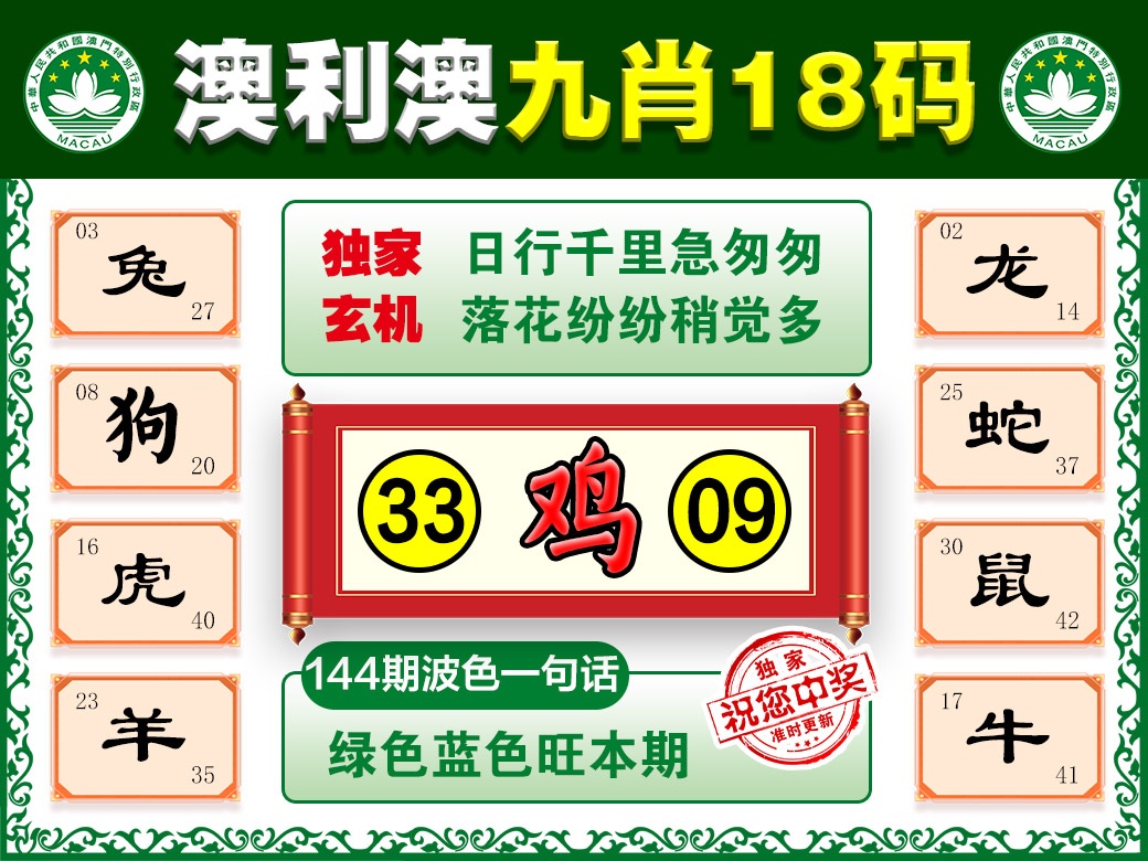 144期澳利澳九肖[图]