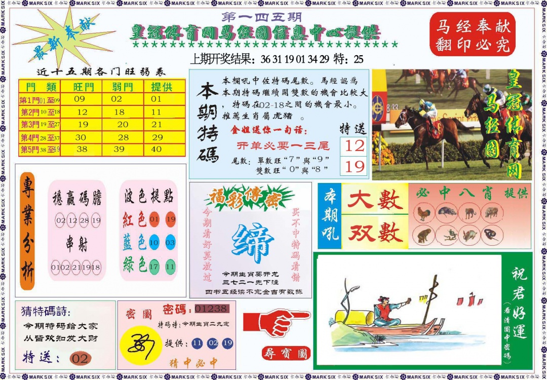 145期体育网马经图[图]