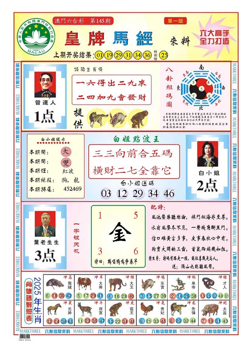 145期皇版马经A[图]
