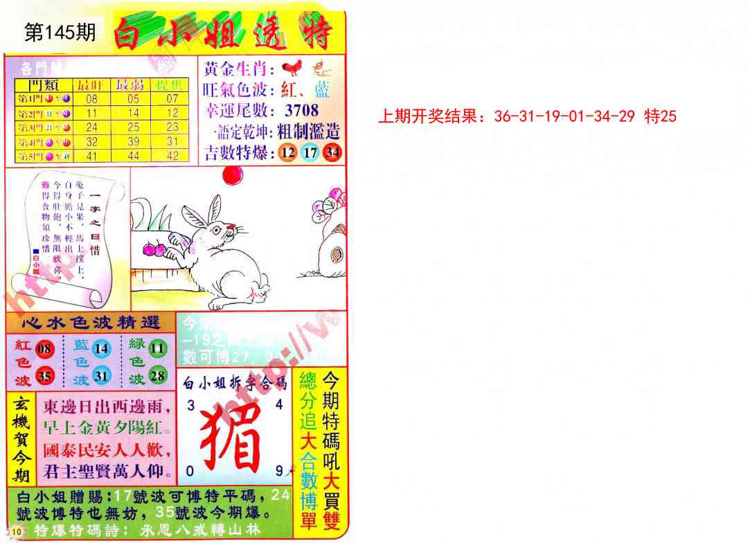 145期白小姐透特[图]