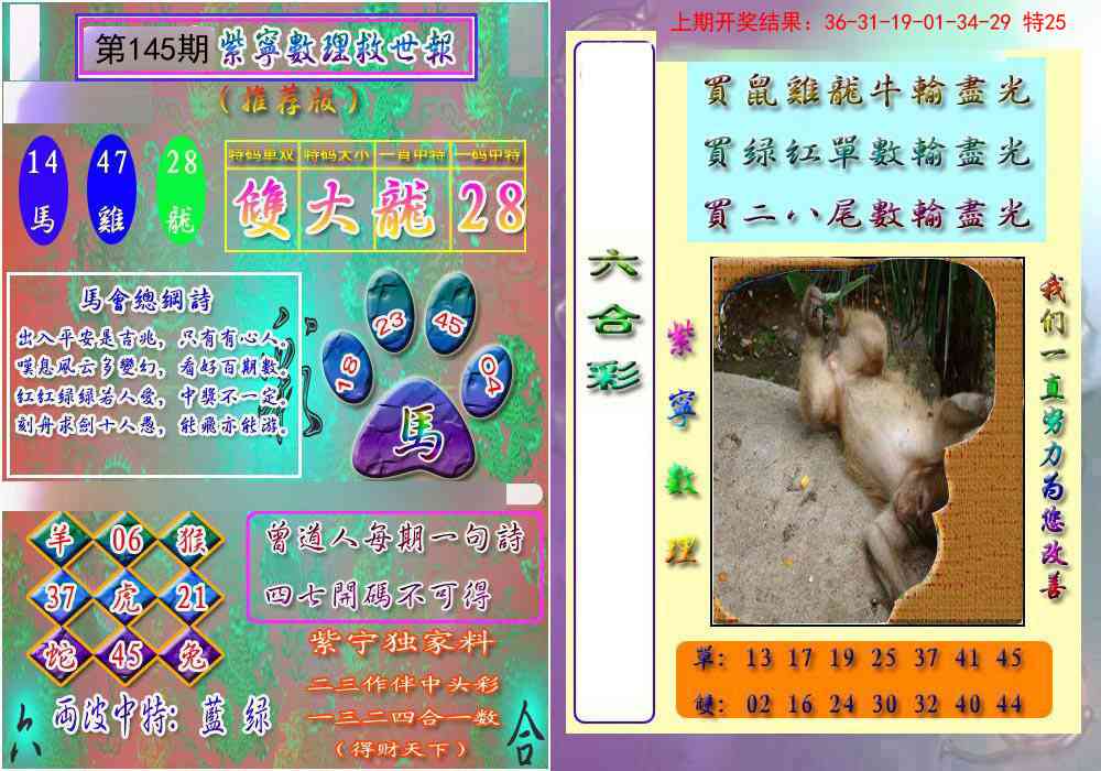 145期数理救世报[图]