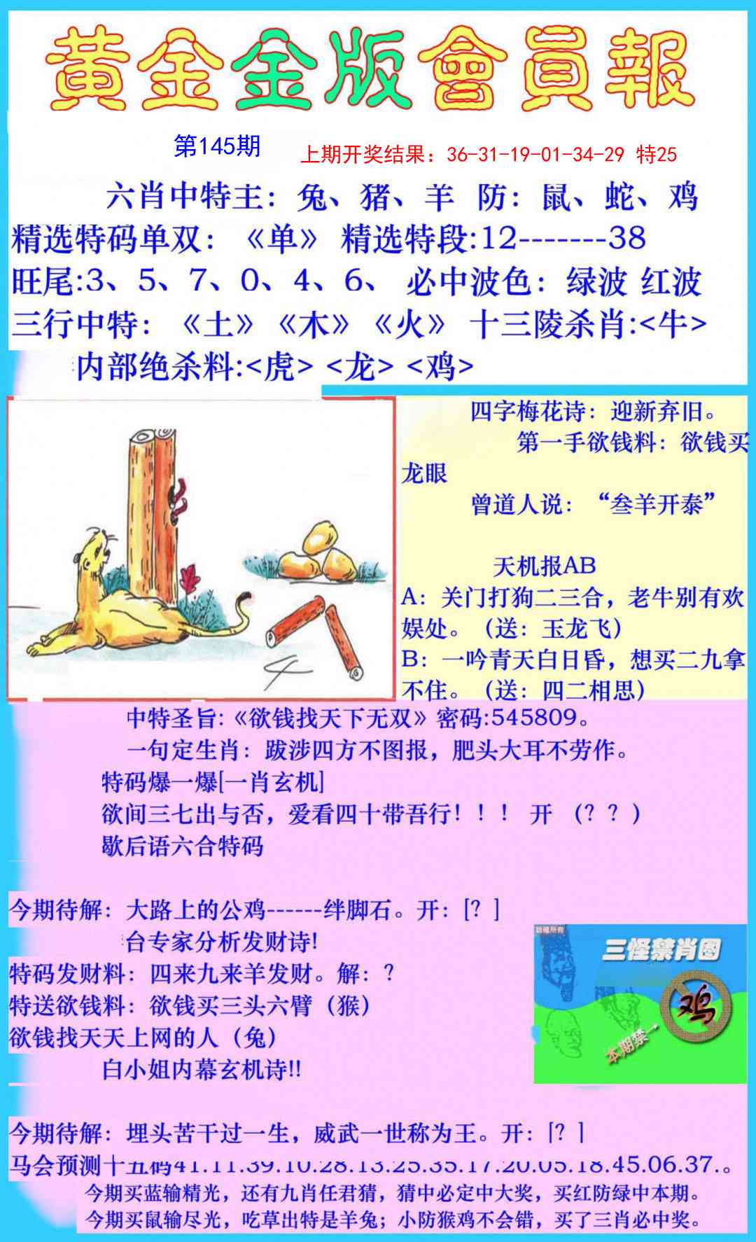 145期黄金金版会员报[图]