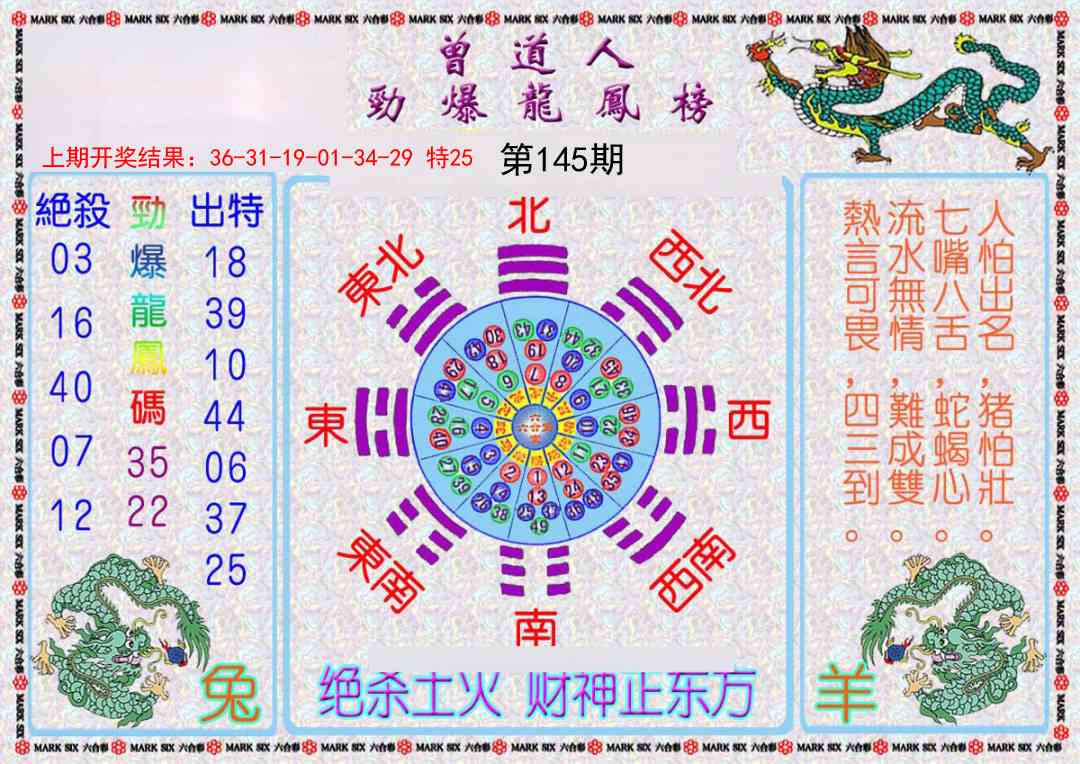 145期曾道人劲爆龙凤榜[图]