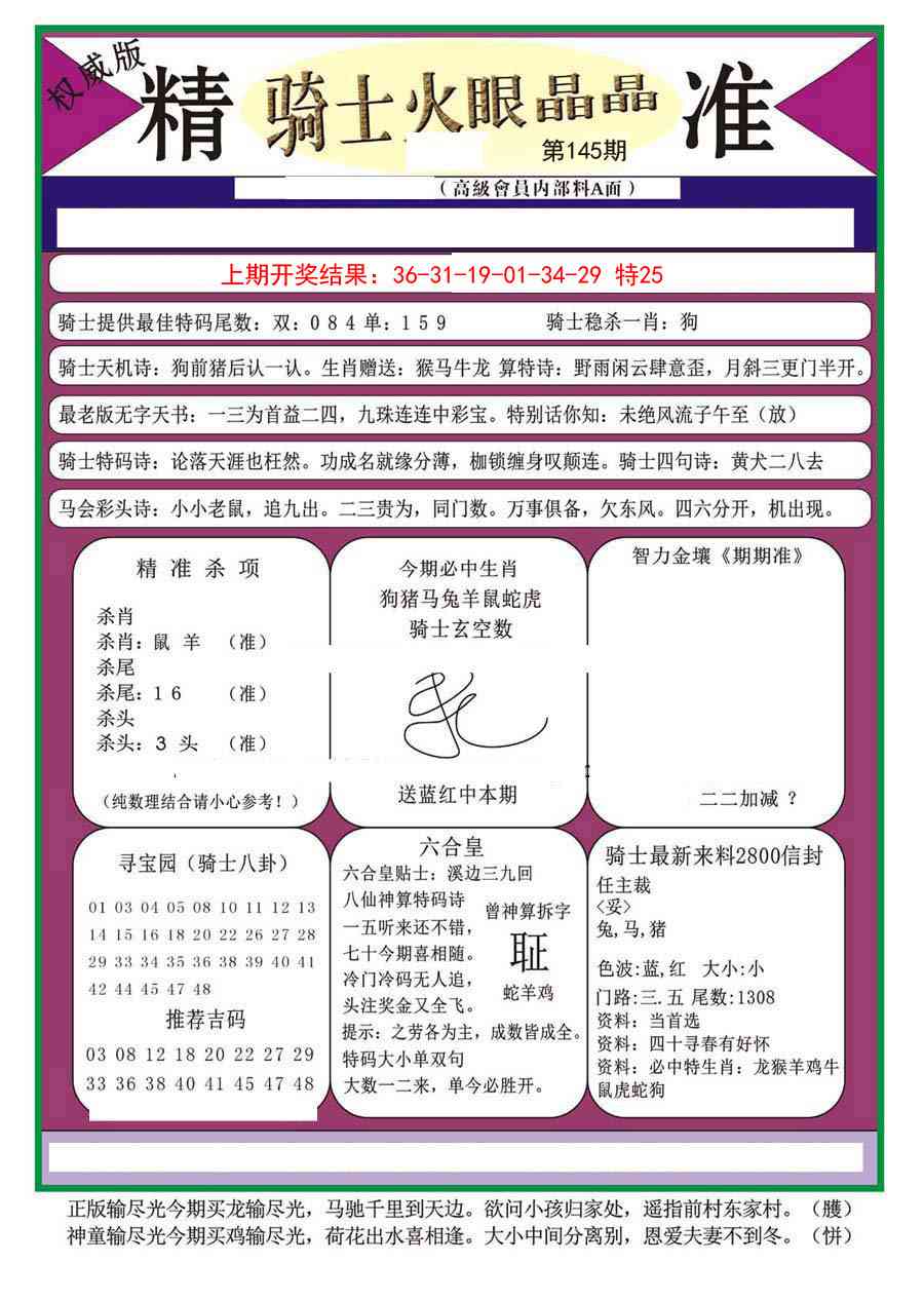 145期骑士火眼晶晶（正）[图]