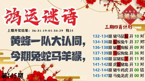 145期鸿运谜语[图]