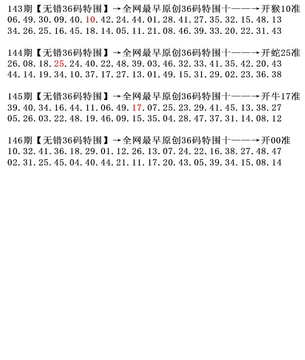 146期36码特围[图]