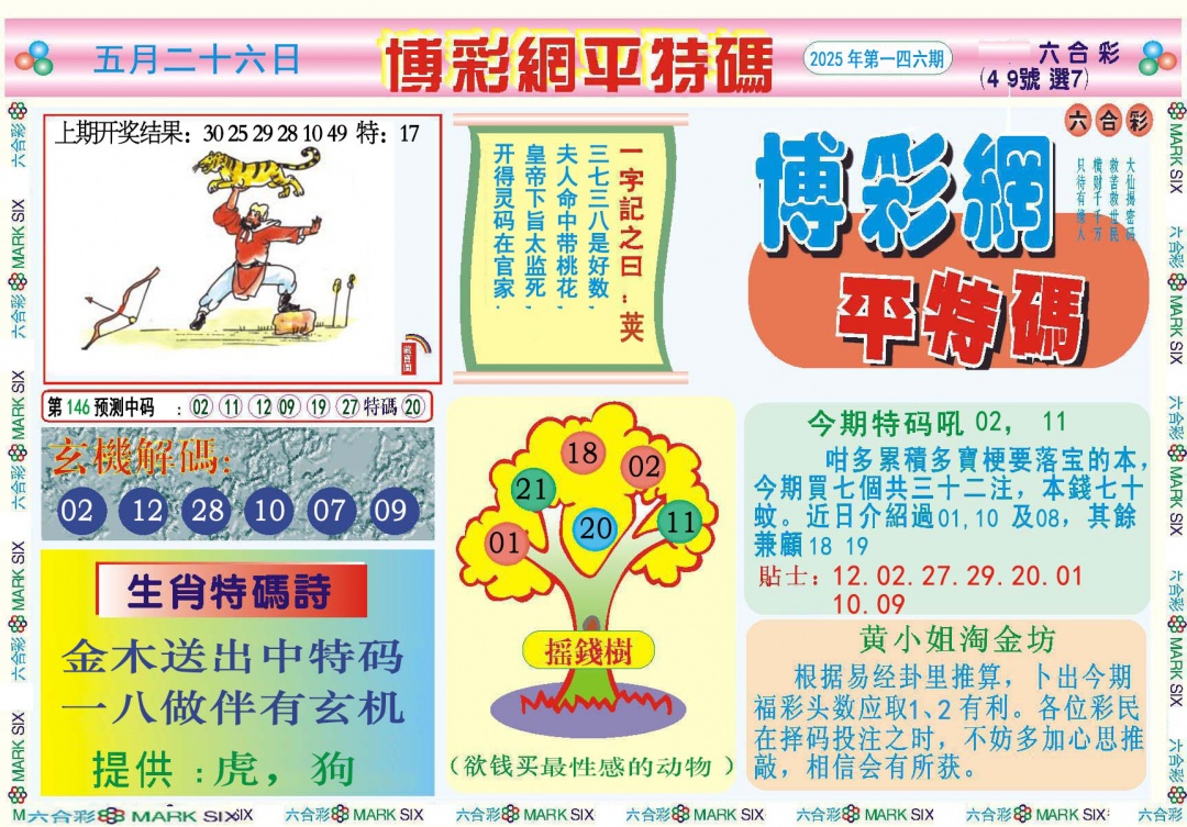146期博彩网平特报[图]