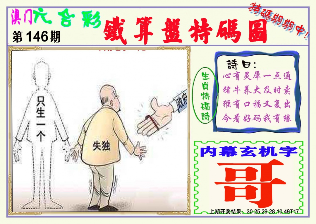146期铁算盘特码图[图]