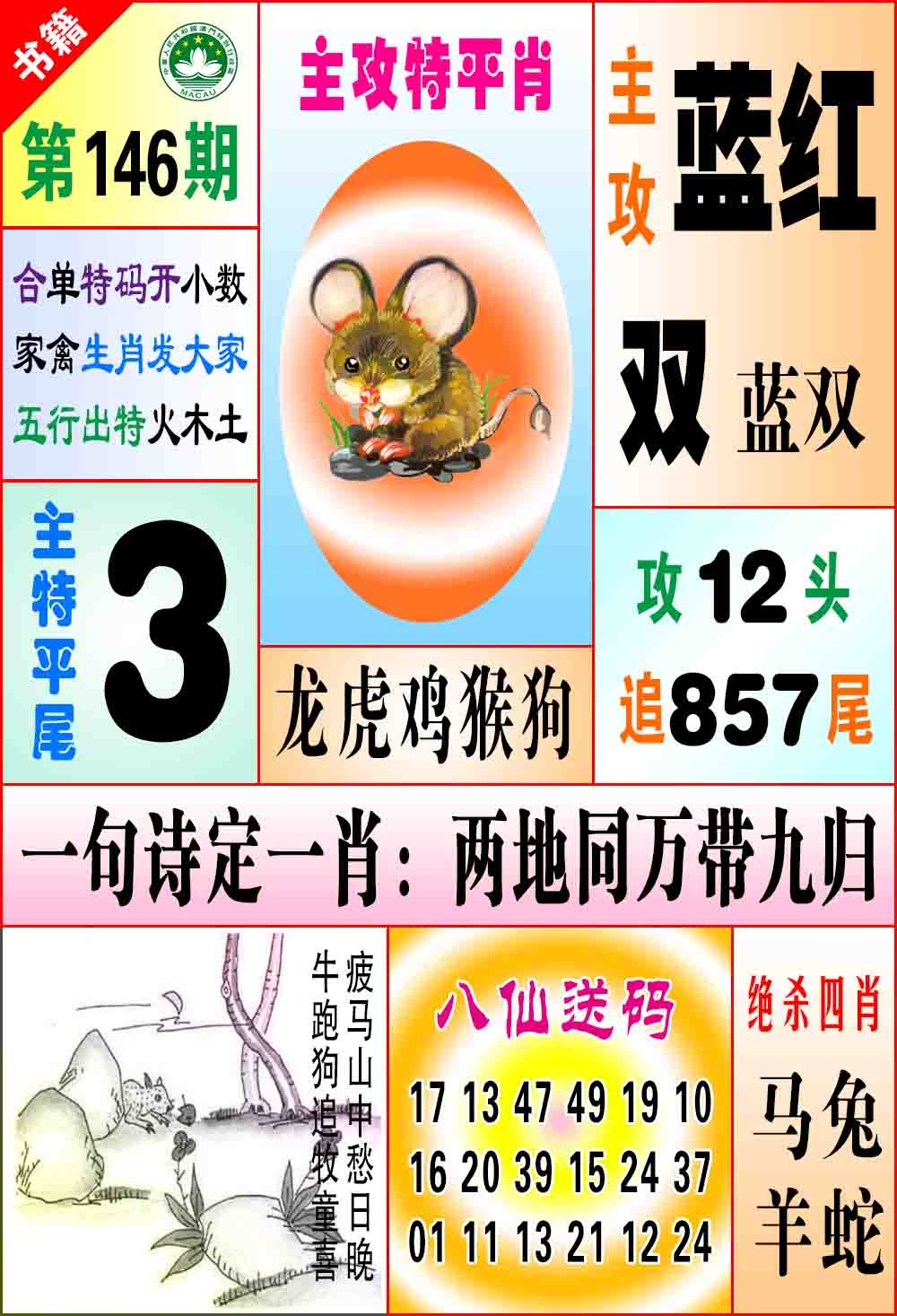 146期澳门八仙宝典[图]