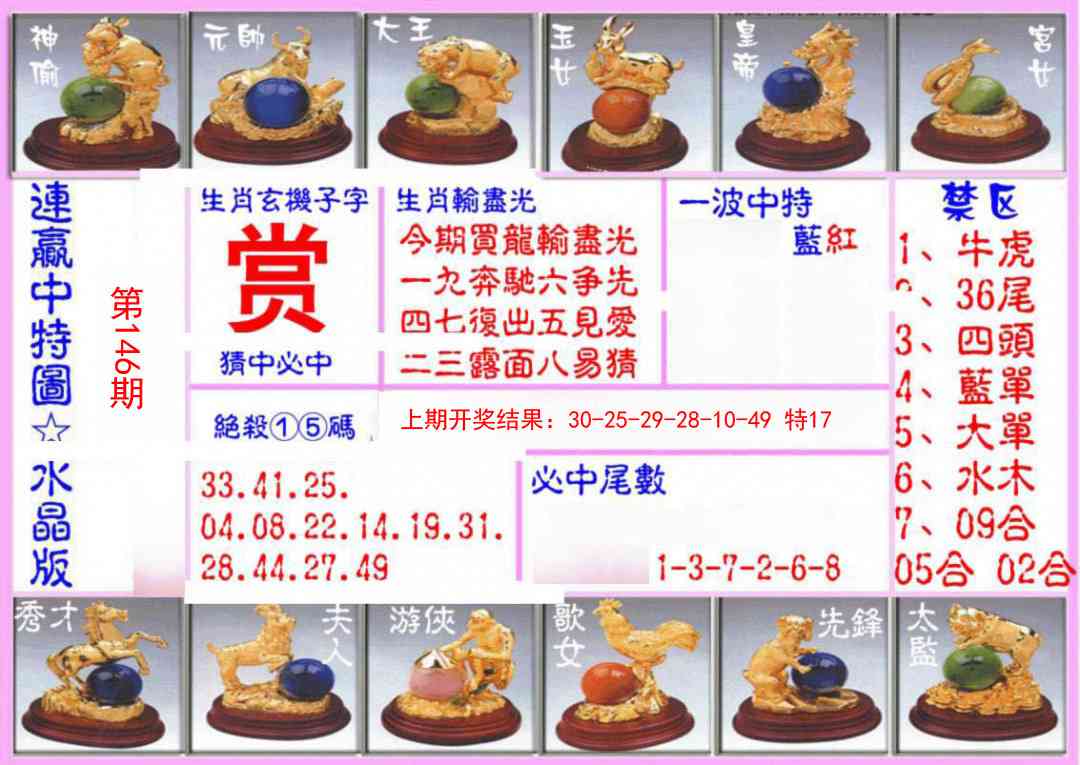 146期连赢中特图（水晶版）[图]