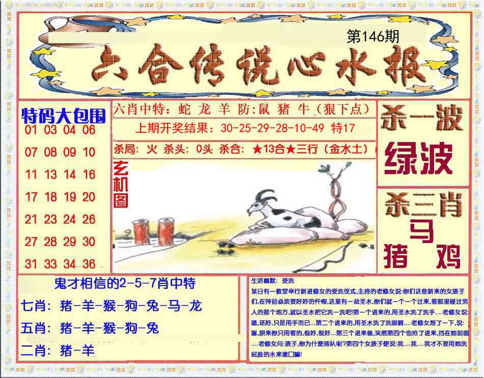146期六合传说(心水版)[图]