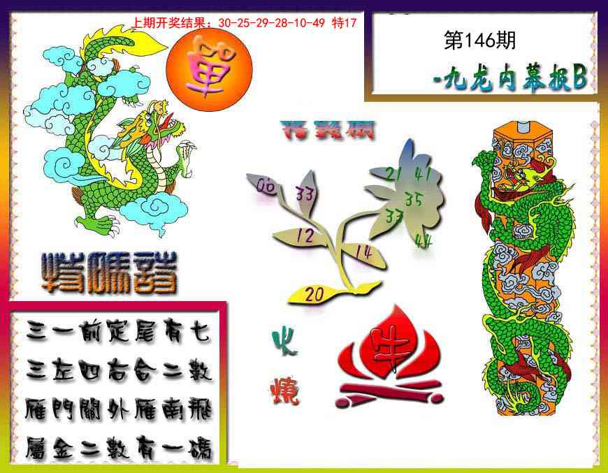 146期九龙内幕特肖图a[图]