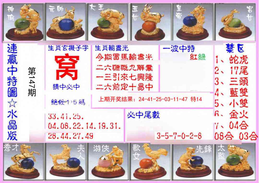 147期连赢中特图（水晶版）[图]