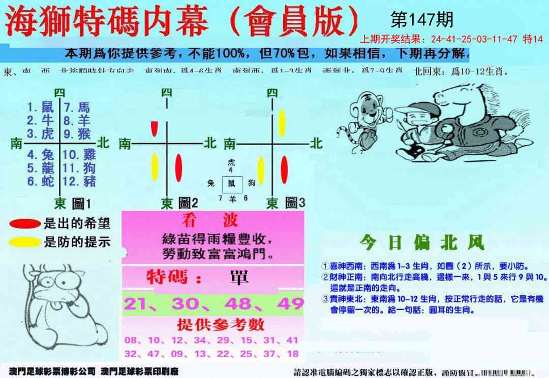147期另版海狮特码内幕报[图]