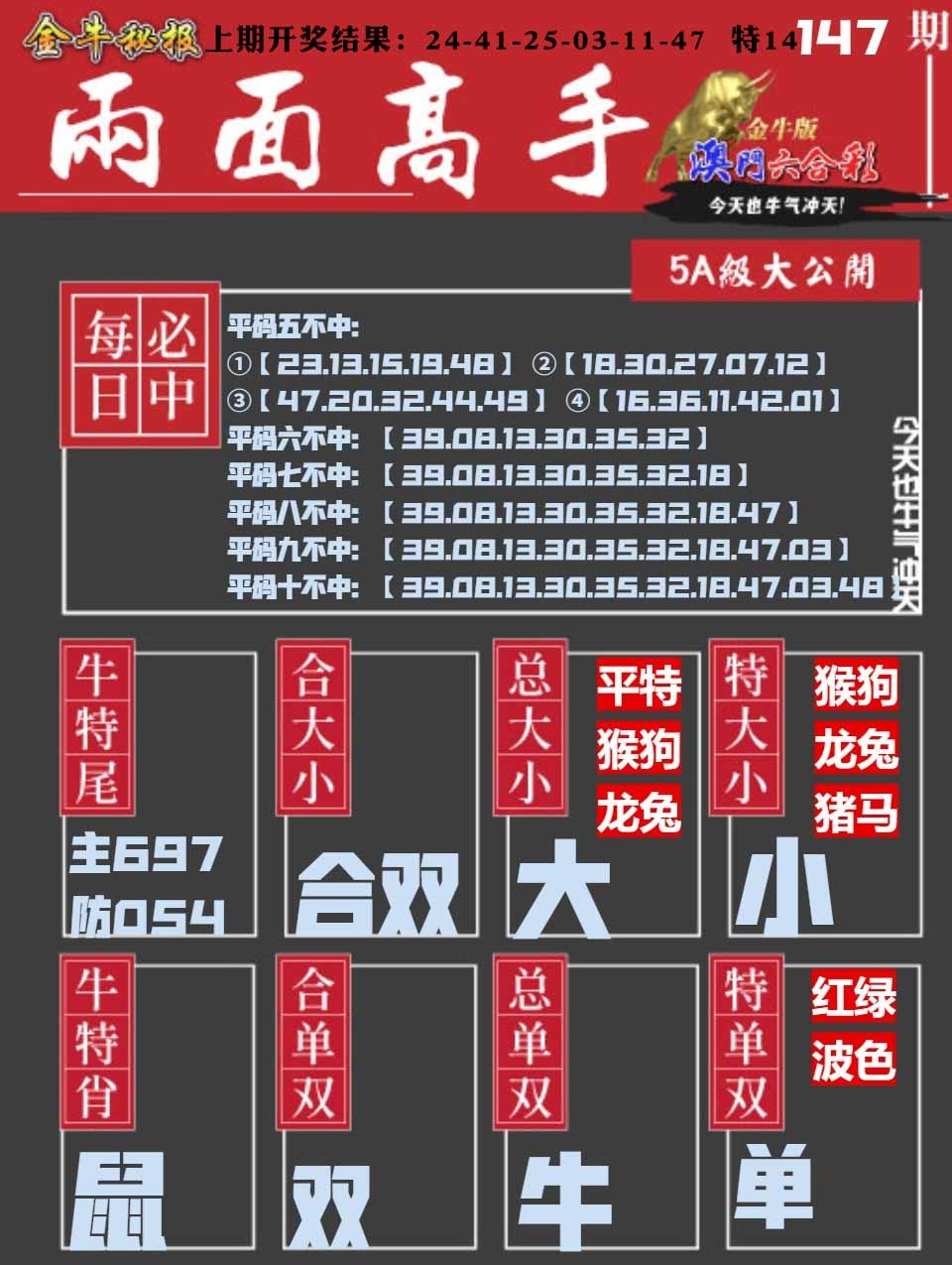 147期金牛两面高手[图]