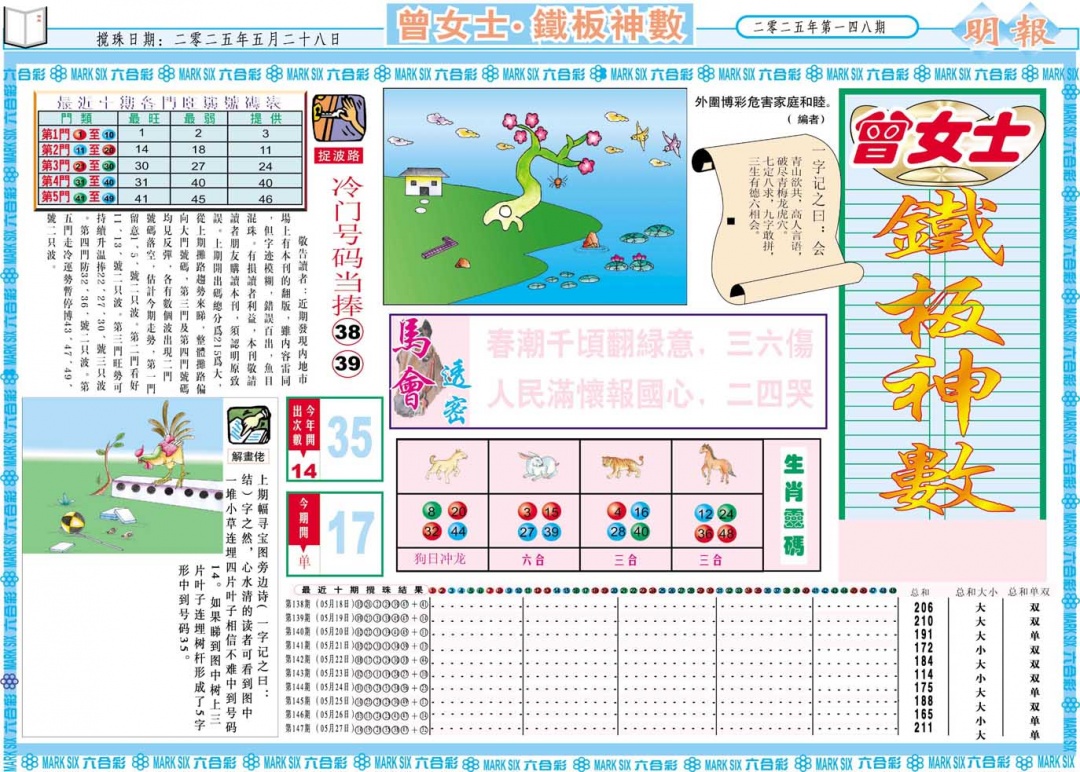 148期曾女士铁板神数A[图]