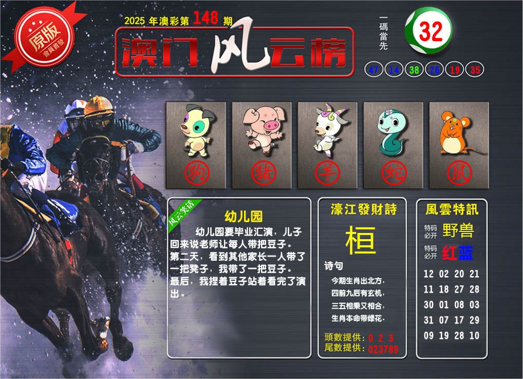 148期澳门风云榜[图]