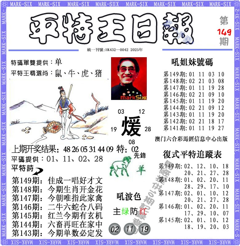 149期平特王日报[图]