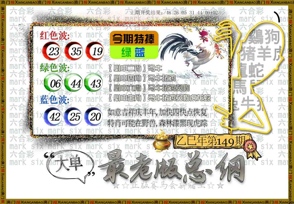 149期最老版总纲[图]