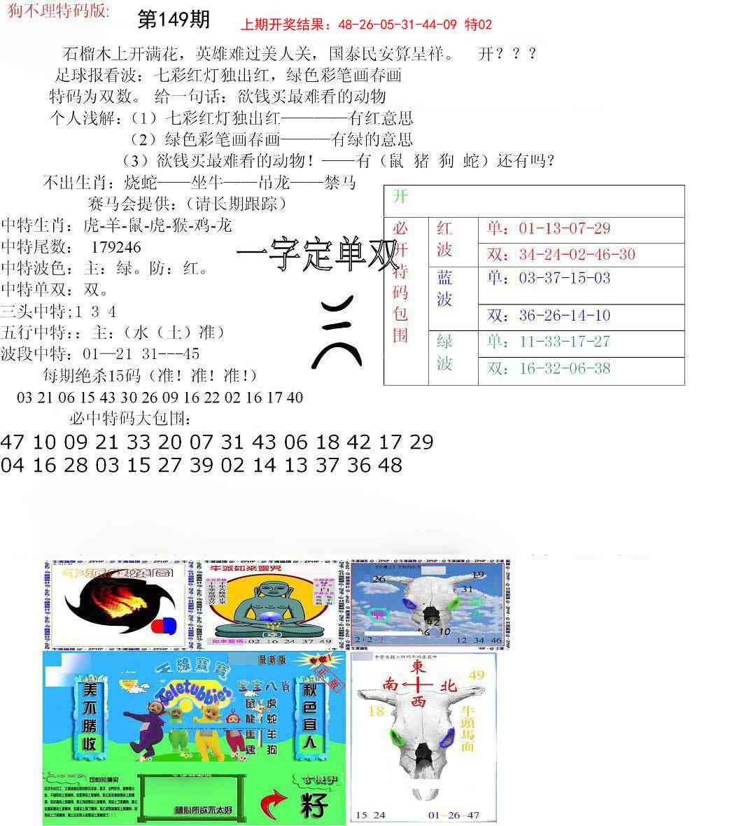 149期狗不理特码报[图]