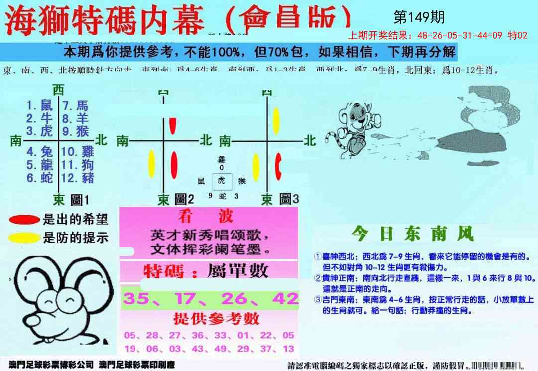 149期另版海狮特码内幕报[图]
