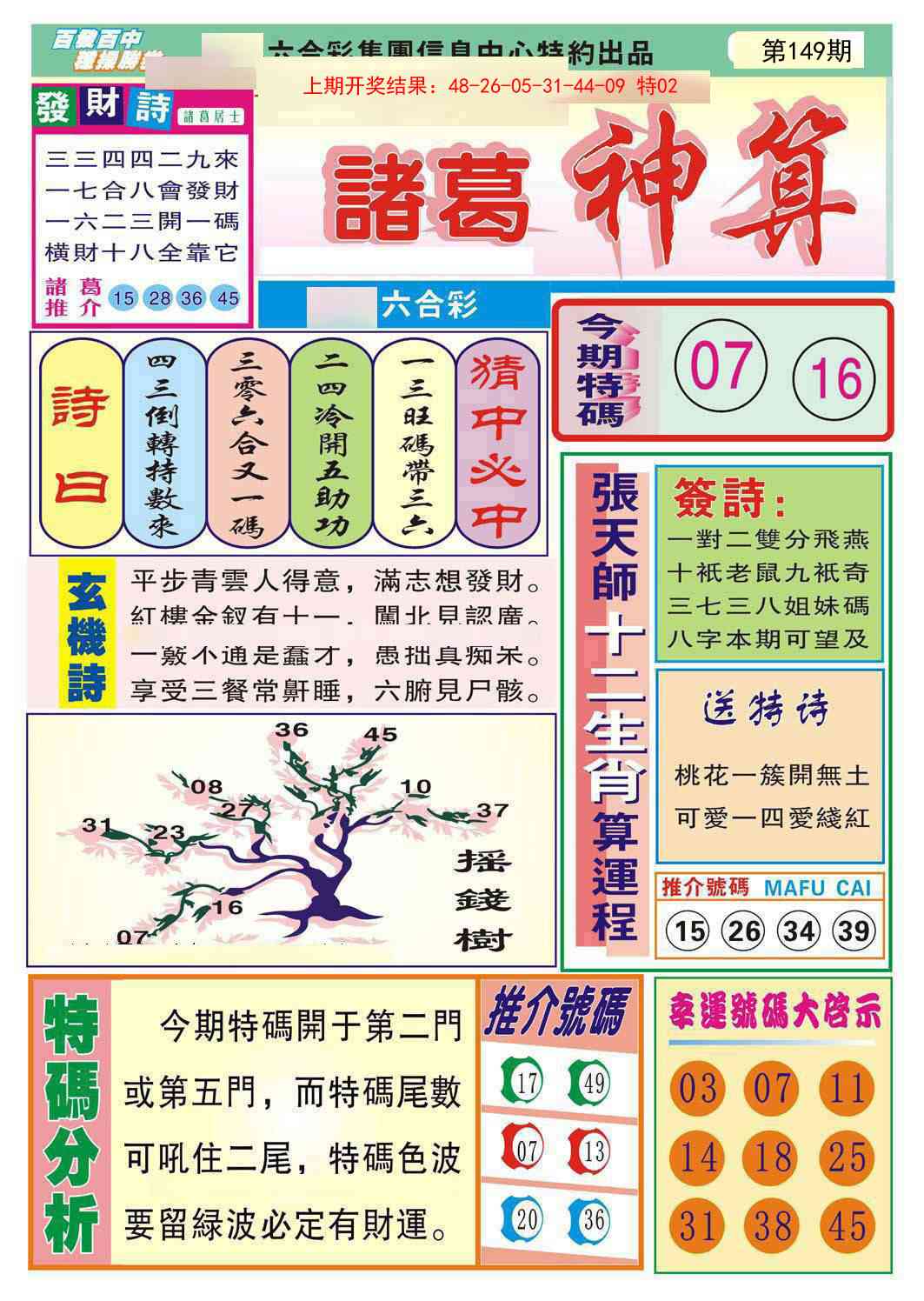 149期诸葛神算[图]