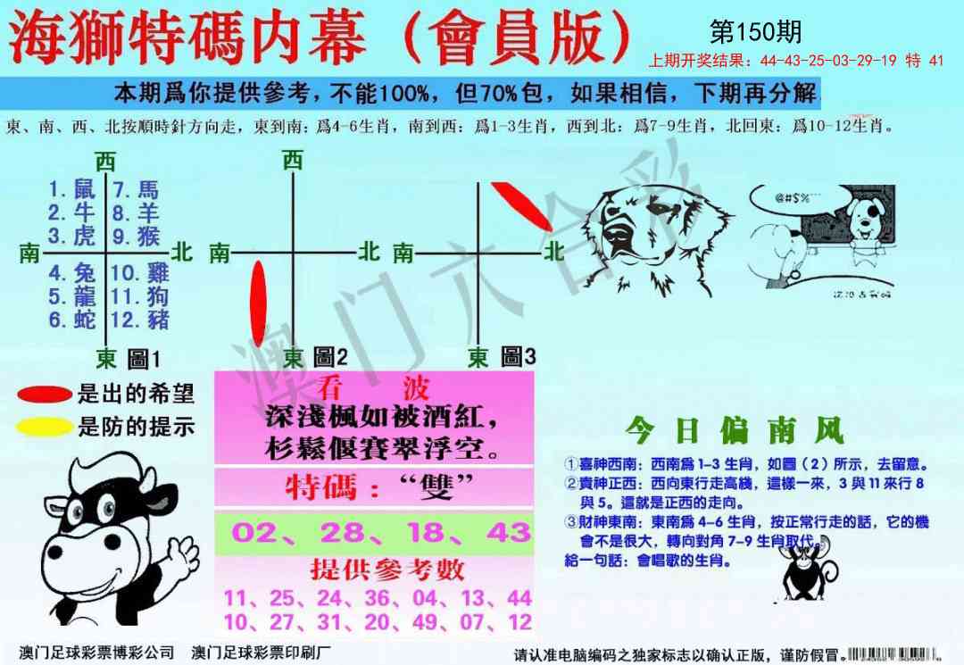 150期海狮特码会员报[图]