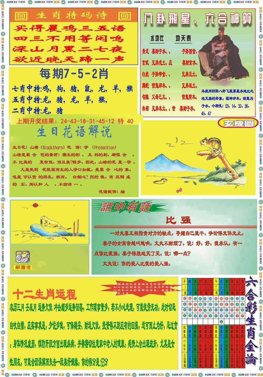 151期九龍马经B(推荐)[图]