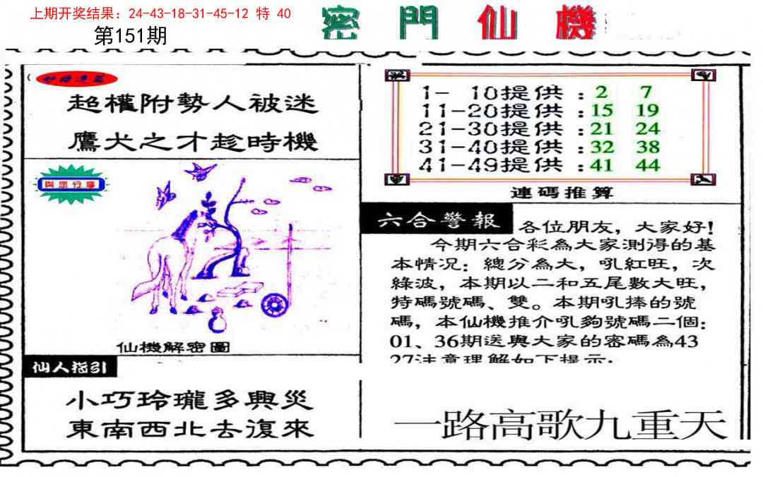 151期新密门仙机[图]