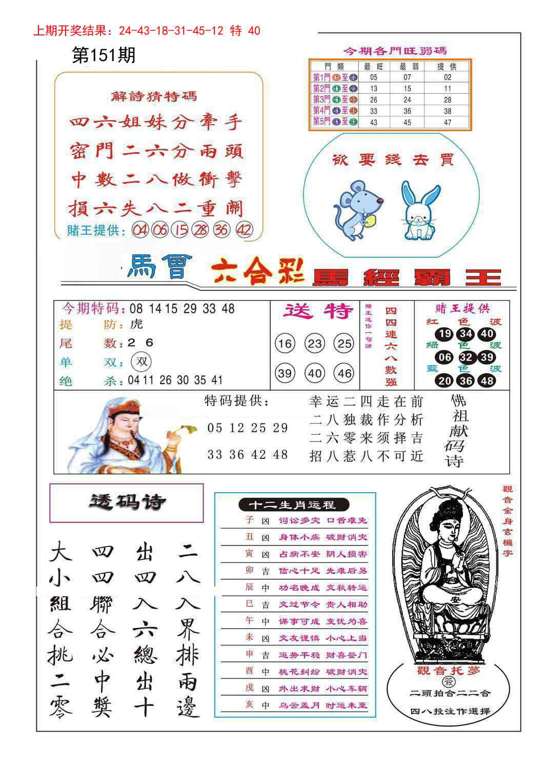 151期马经霸王[图]