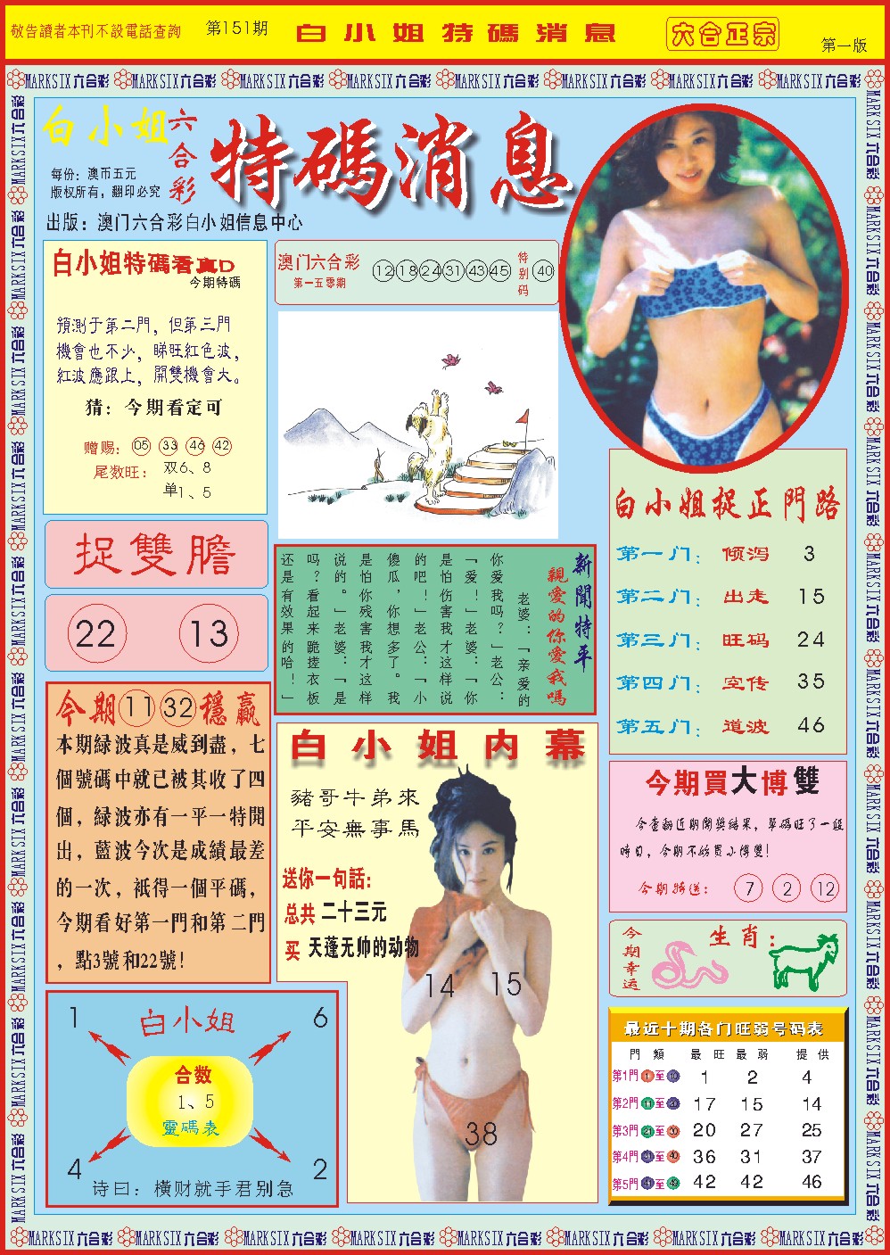 151期白小姐特码消息A[图]