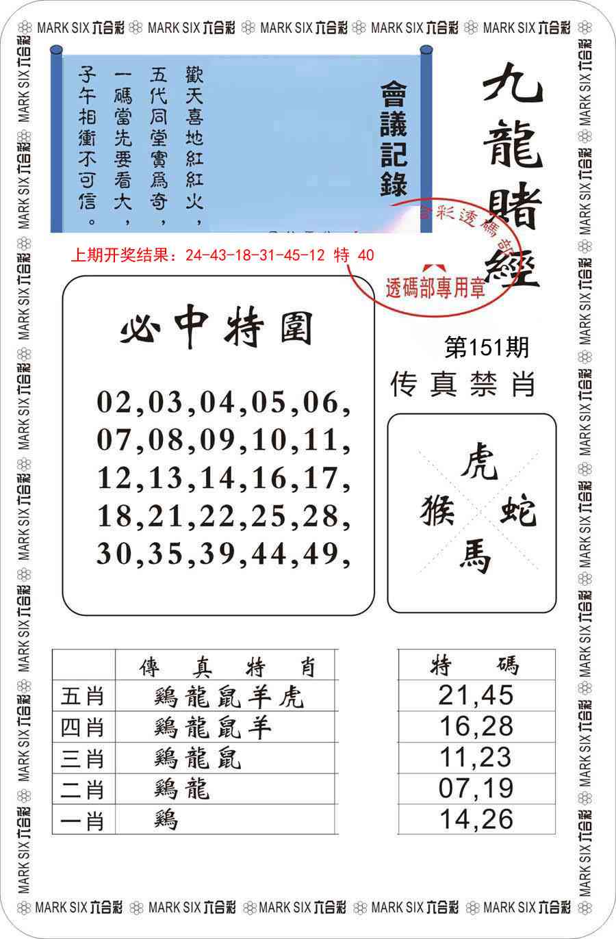 151期九龙赌经[图]