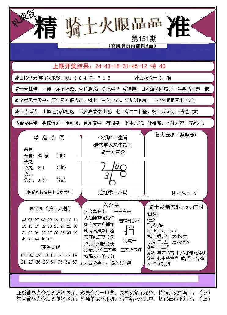 151期骑士火眼晶晶B[图]