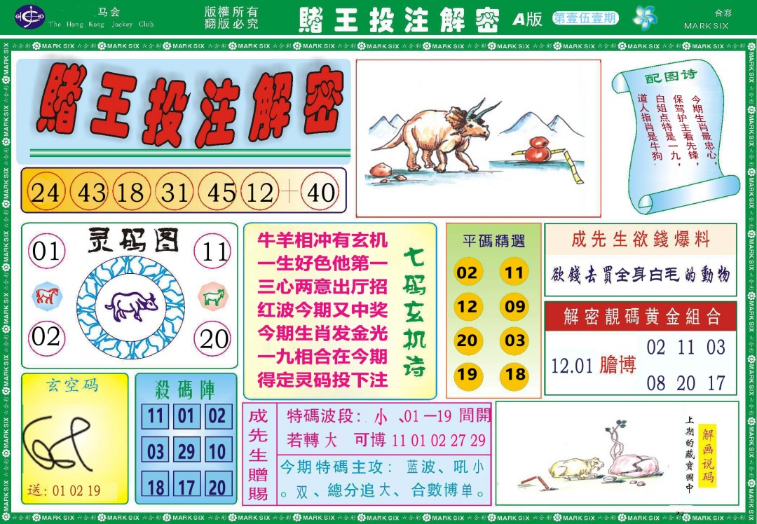 151期赌王投注解密[图]