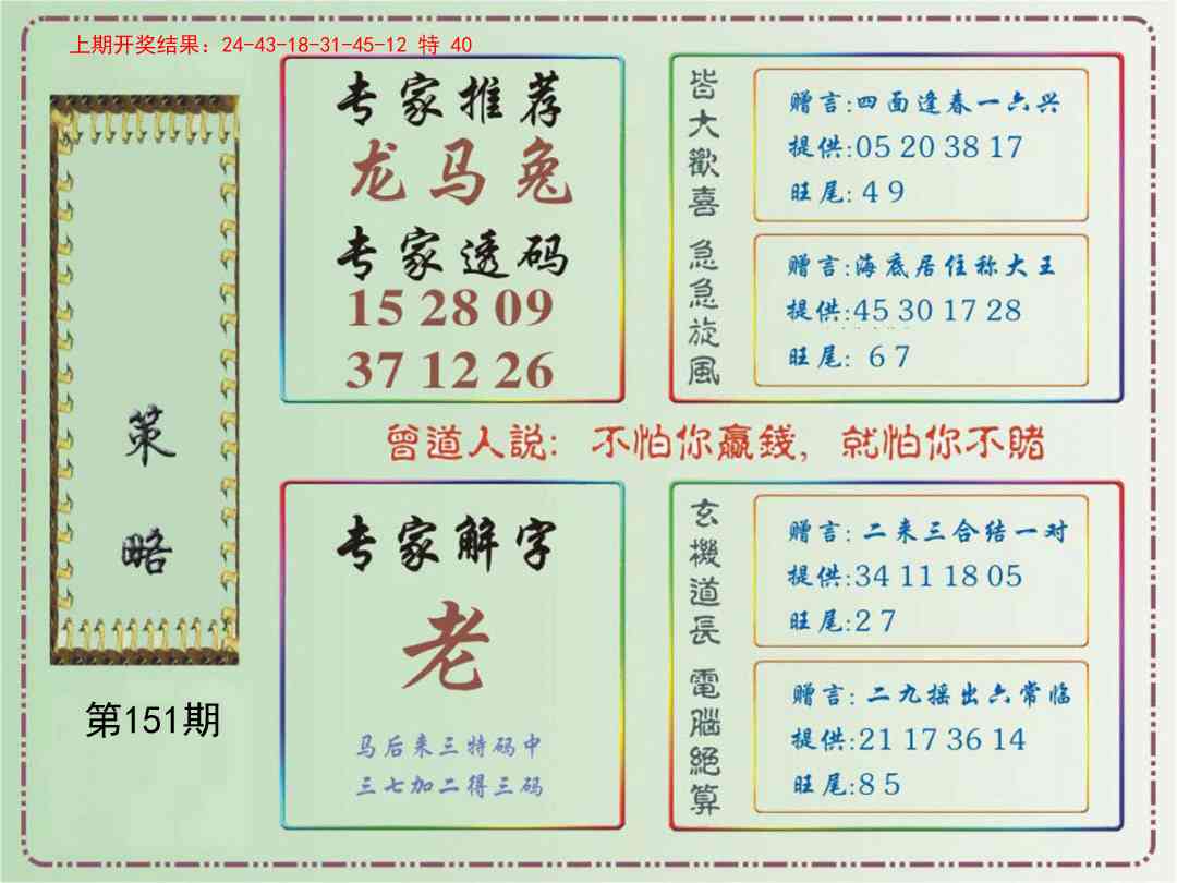 151期策略[图]