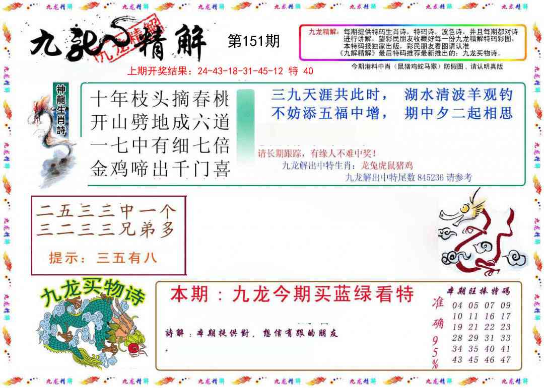 151期九龙精解[图]
