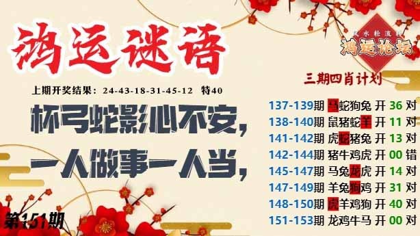 151期鸿运谜语[图]