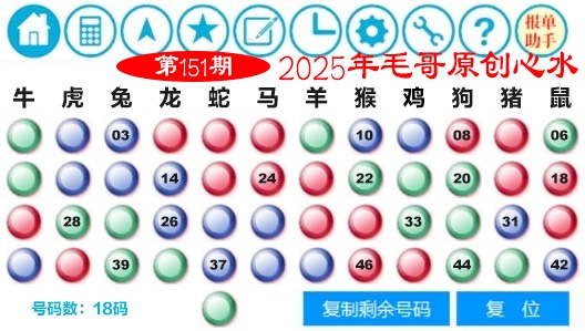 151期毛哥心水[图]