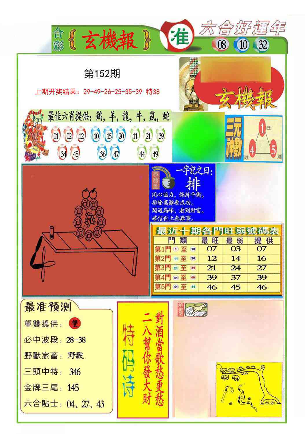 152期九龍玄机报(推荐)[图]