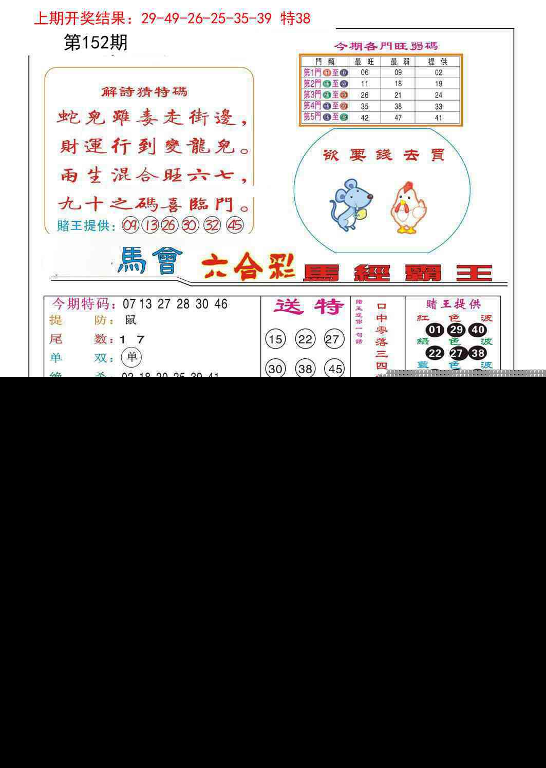 152期马经霸王[图]