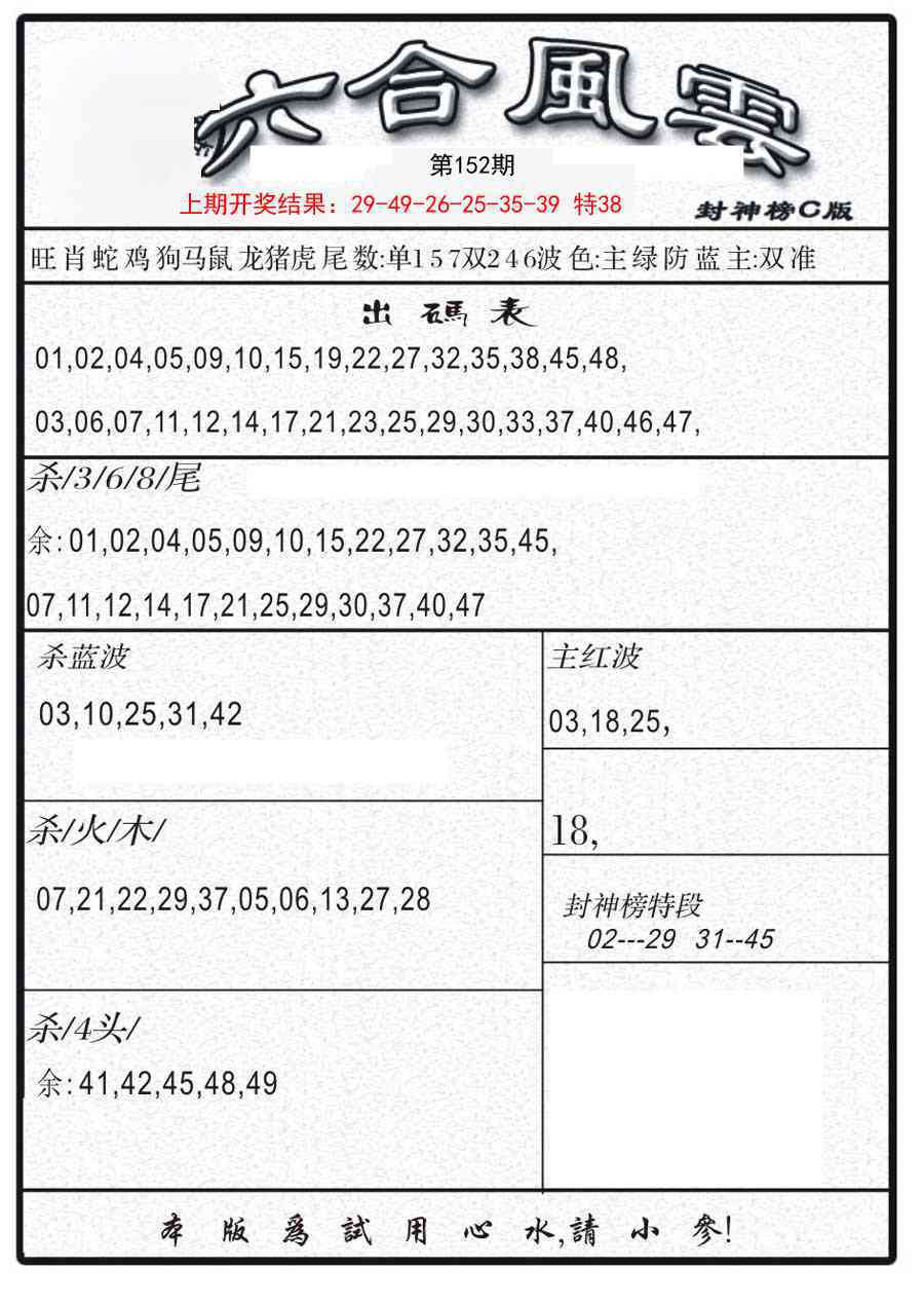 152期六合风云B[图]