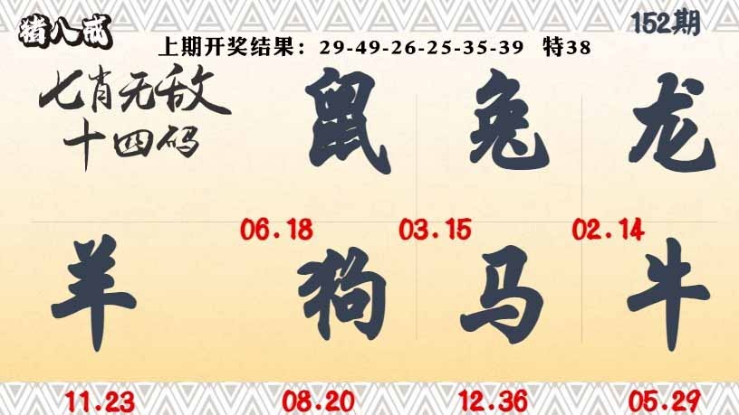 152期七肖无敌14码[图]