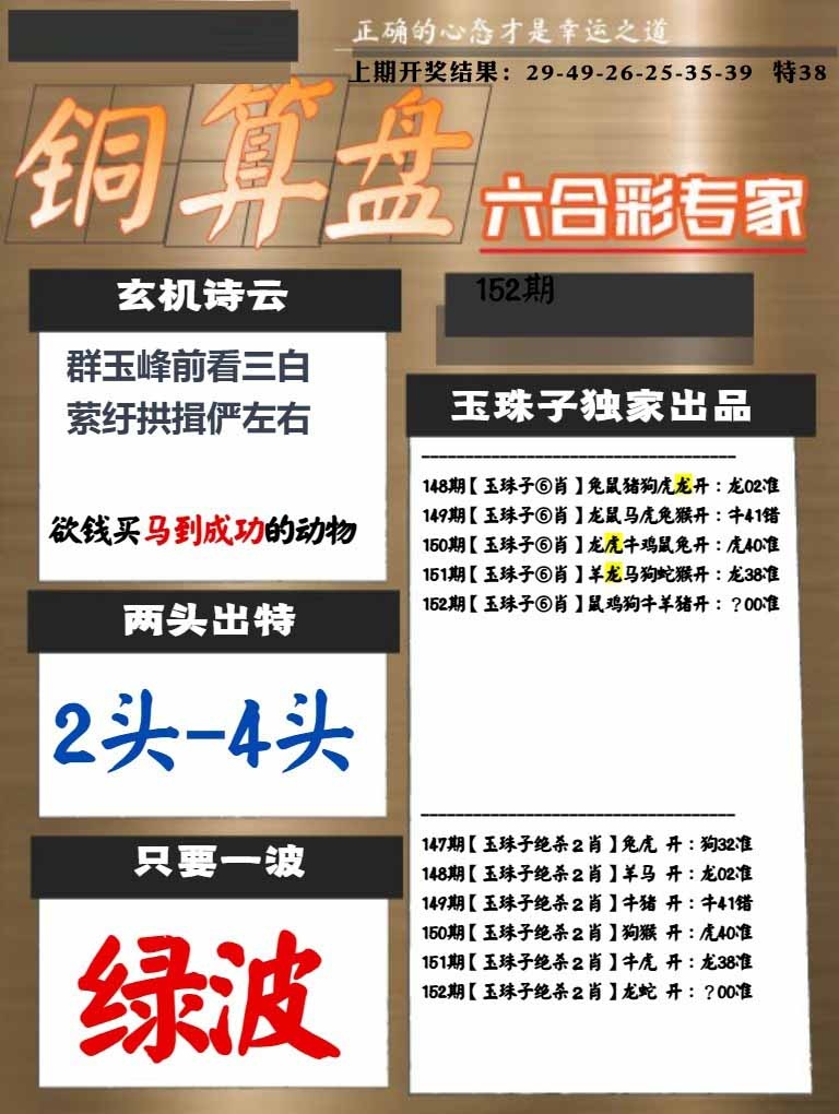 152期白小姐心水[图]