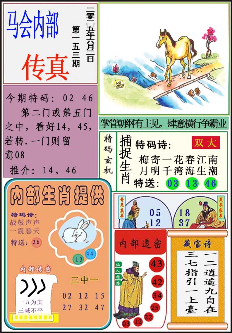 153期马会内部传真[图]