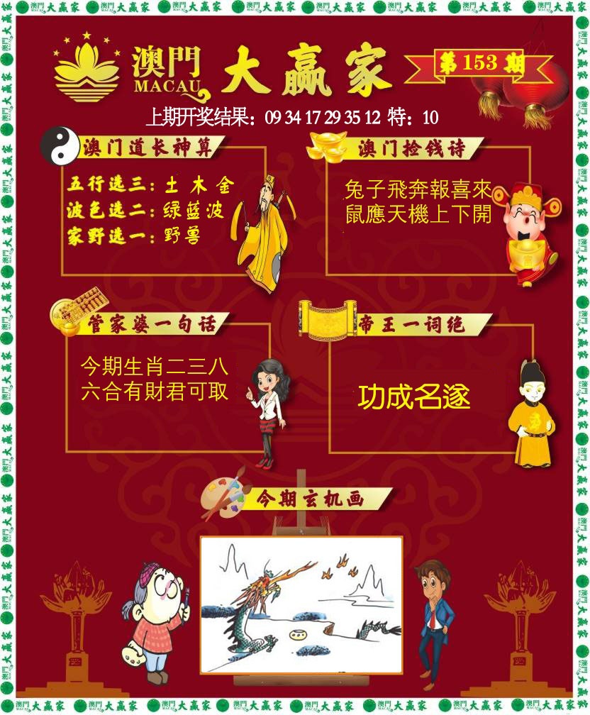 153期大赢家[图]