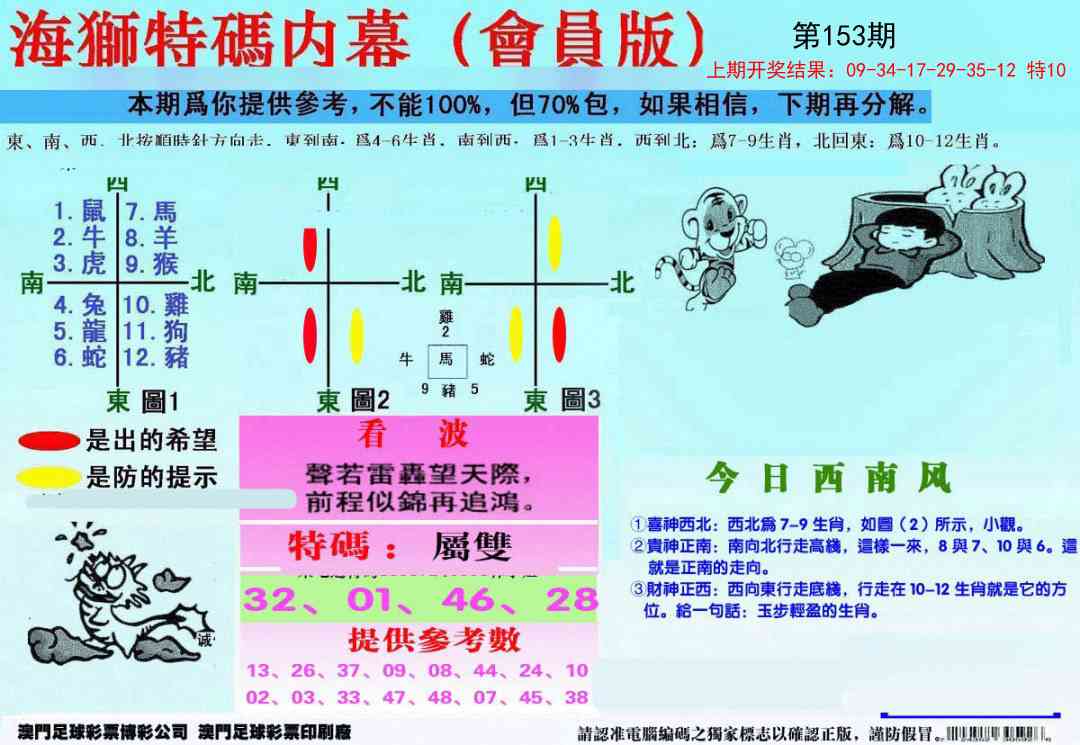 153期另版海狮特码内幕报[图]